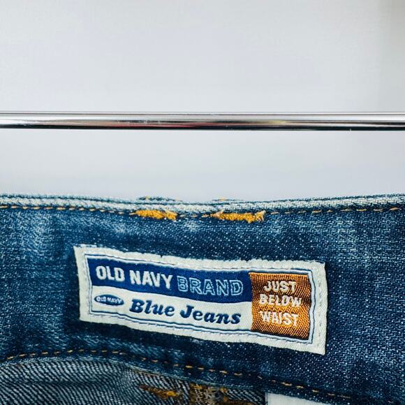 Old Navy Y2K Dark Wash Denim Maxi Skirt High Waist Back Slit Size 16 Low Waist - Picture 3 of 7